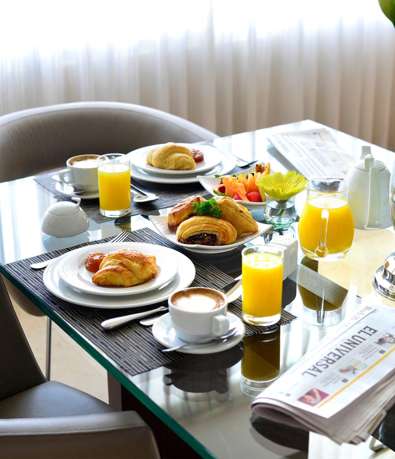 El restaurante Ribeira Brava, del Hotel en Caracas, sirve desayunos variados con zumos, café y croissants