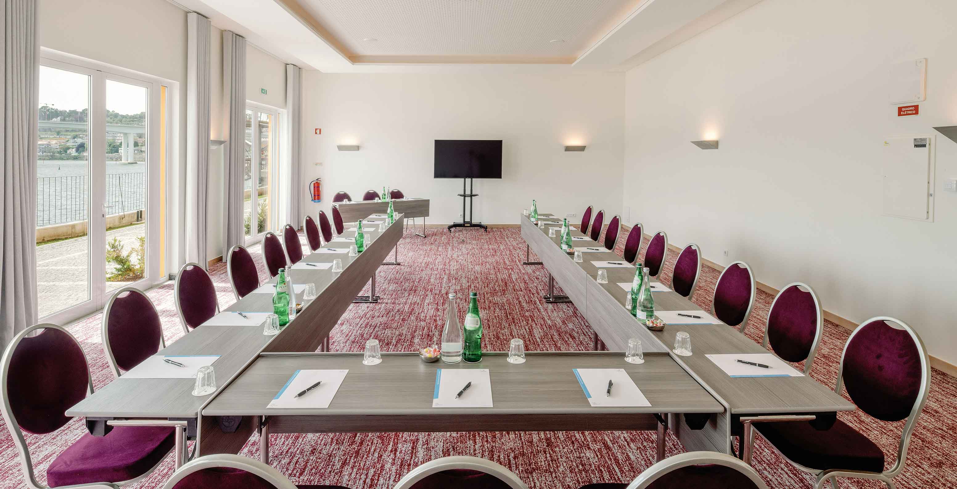 Douro IV room with U-shaped tables at Pestana Douro Riverside Hotel with Pool by the Douro River