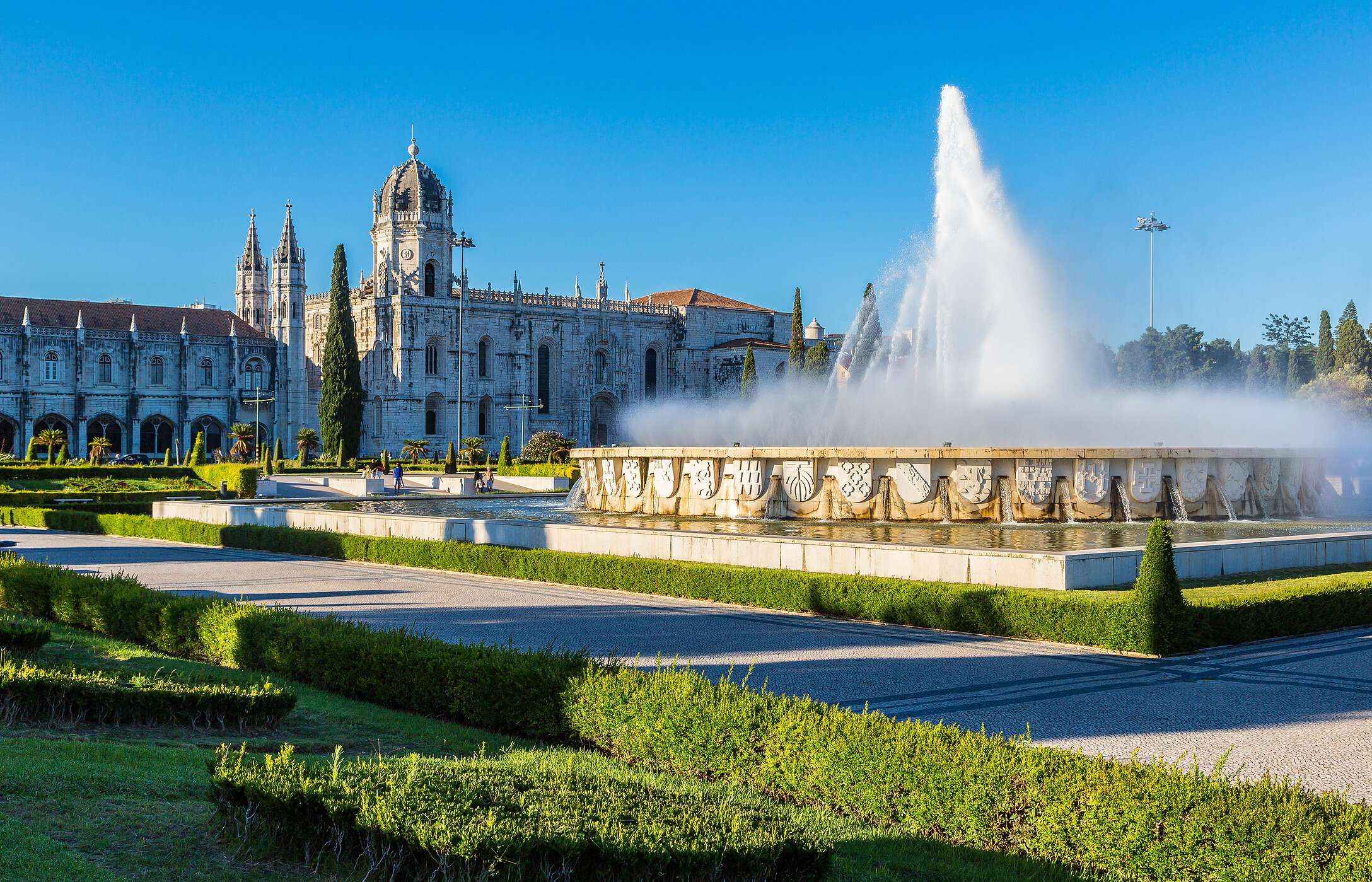 The Jerónimos Monastery in Belém is a stunning monument that celebrates the Age of Discoveries of Portugal