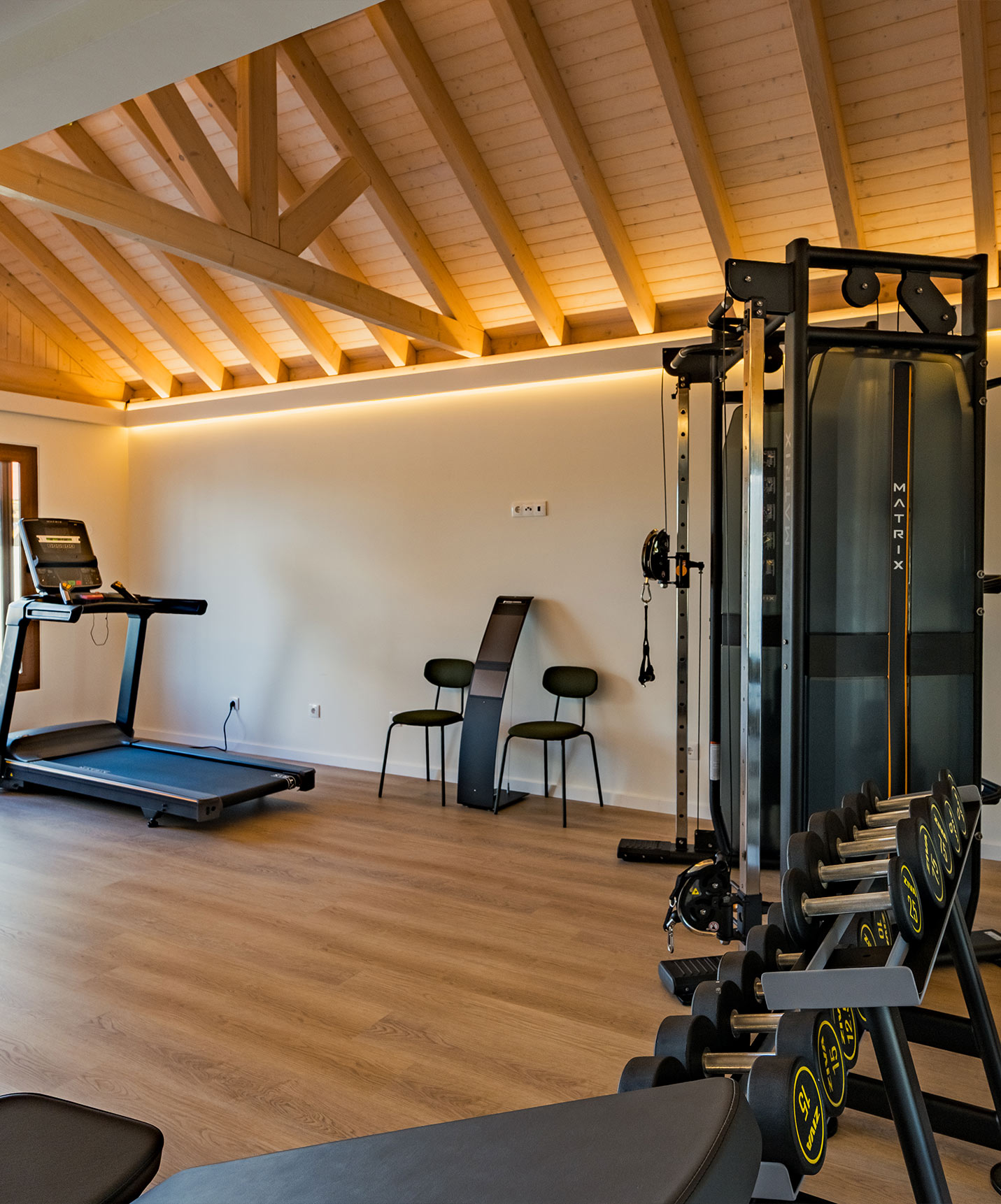 Salle de sport moderne équipée des villas à 5 minutes de la plage de Comporta au Pestana Comporta Village Residences