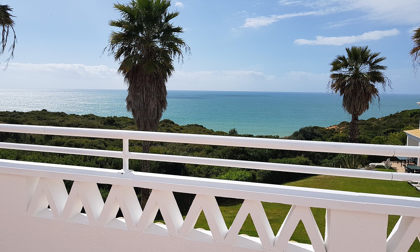 L'Appartement T2 Premium du Pestana Palm Gardens a un balcon avec vue sur le jardin vert, palmiers et mer