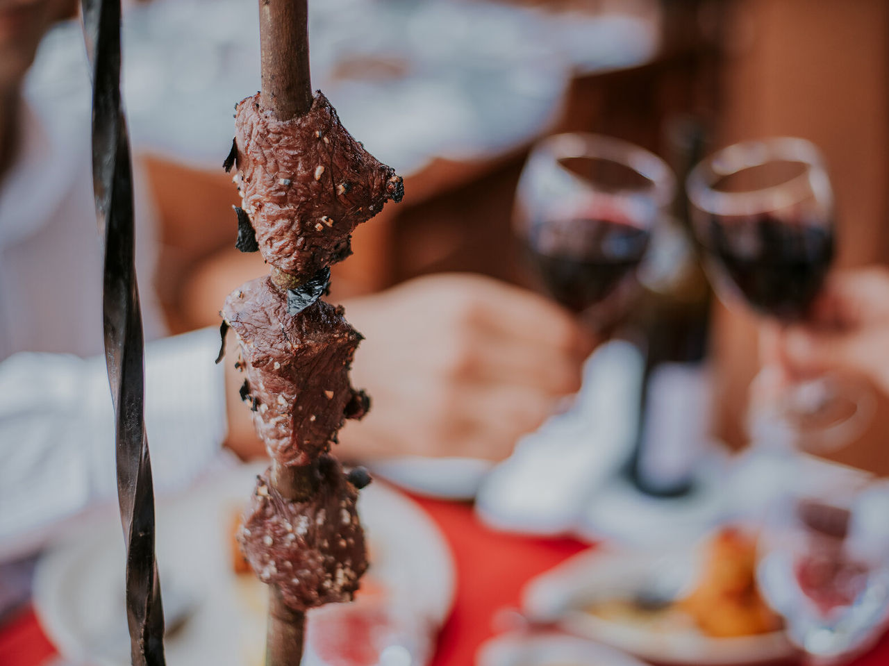 The Botanic restaurant, at the 5-Star Hotel in Funchal, offers Madeiran cuisine with typical skewers